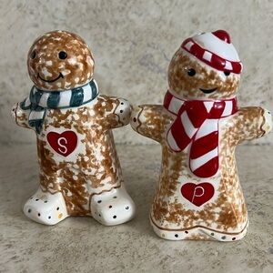 Vintage Gingerbread Man and Women salt and pepper shakers